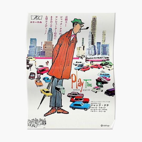 Playtime Jacques Tati Vintage Premium Matte Vertical Poster