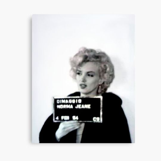 Marilyn Monroe's mugshot Canvas