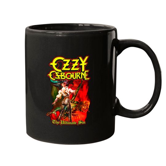 Ozzy Osbourne Mugs, Vintage Rare 90s Ozzy Osbourne Concert Mugs