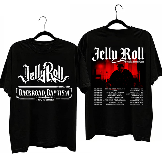 Jelly Roll 2023 Tour Shirt, Jelly Roll Backroad Baptism 2023 Tour