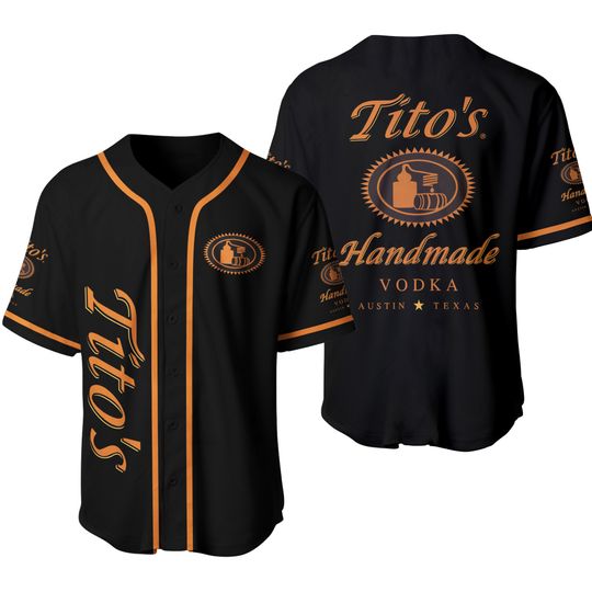 Tito Handmade Black Baseball Jersey,