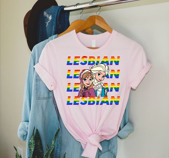 Disney Frozen Lesbian Shirt,Disney Pride Shirt,Lez Girl Shirt,Lesbian Shirt,Rainbow Shirt