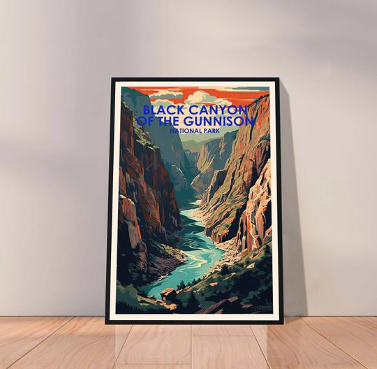 Black Canyon of the Gunnison National Park Poster, Travel Posters