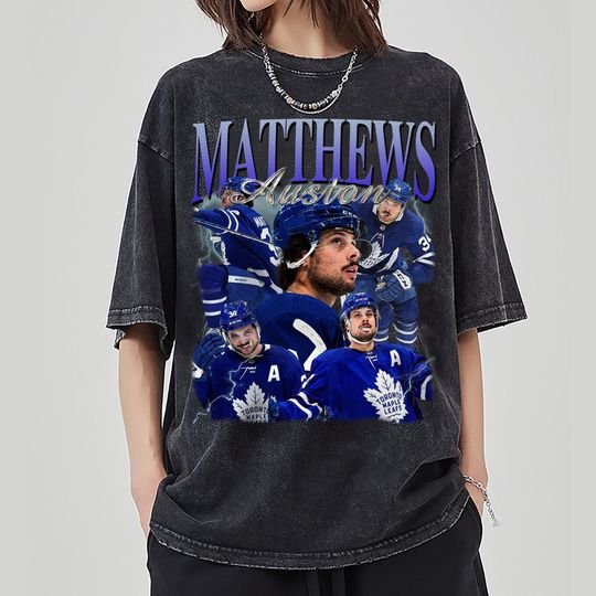 Auston Matthews Vintage Shirt, Hockey Homage Retro 90's T-Shirt