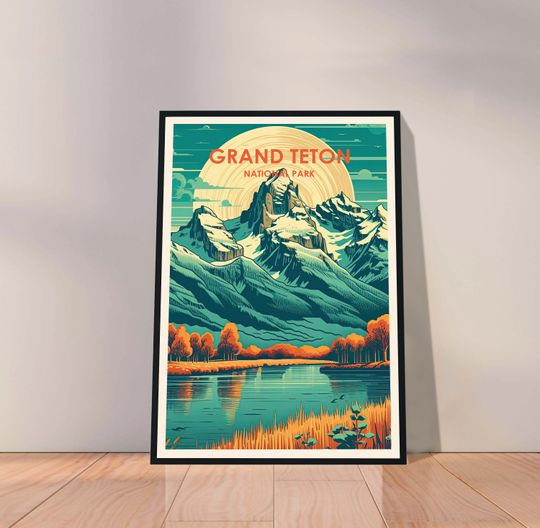 Grand Teton National Park Poster, Grand Teton Poster