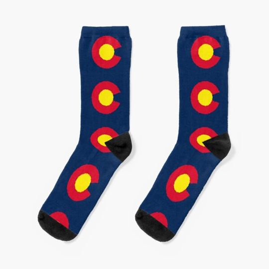 State of Colorado flag Socks