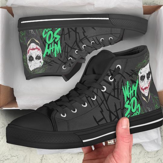 Joker Fans Unofficial High Top Shoes, Custom Unisex Kids and Adult Shoes