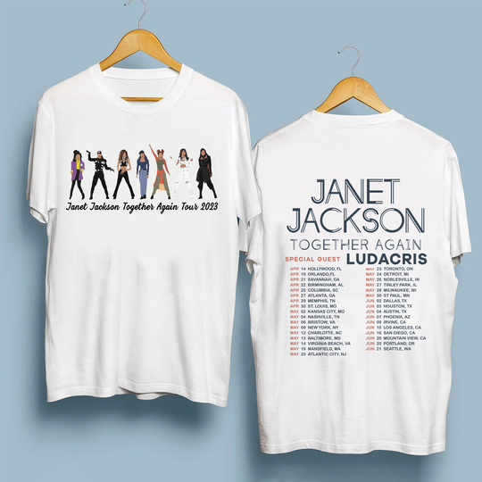 Janet Jackson Together Again Tour 2023 T-shirt, Janet Jackson , Together Again 2023 Tour Shirt