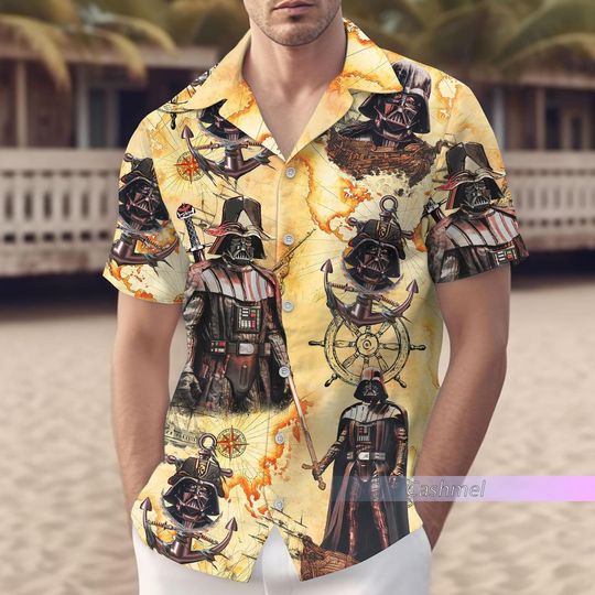 Darth Vader Hawaiian Shirt, Star Wars Summer Shirt, Star Wars Tropical