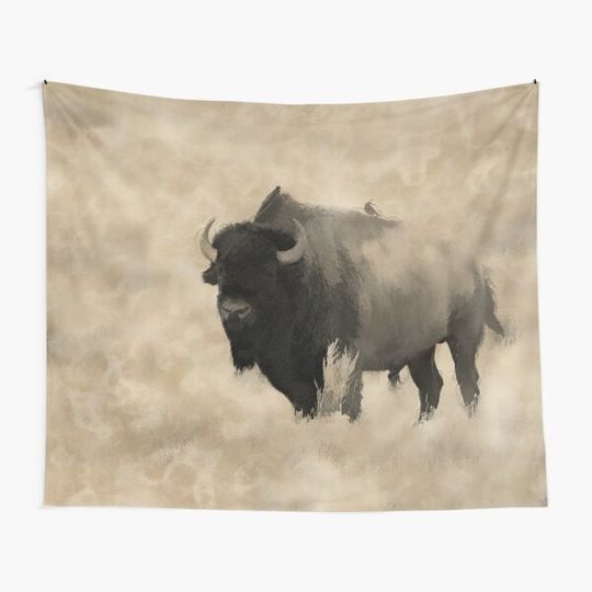 American Buffalo  -  Plains Bison Tapestry