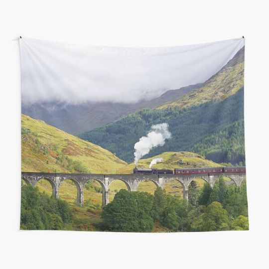 Glenfinnan Viaduct and The Jacobite Steam Train Tapestry