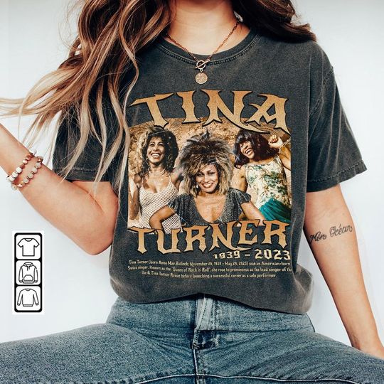 Tina Turner Music Shirt, R.I.P 1939-2023 Legends Rock Retro Vintage Shirt