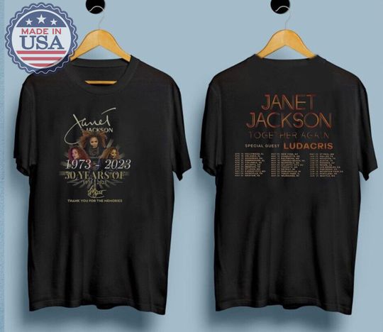 Janet Jacksons Shirt Together Again 2023 Concert Tour Shirt