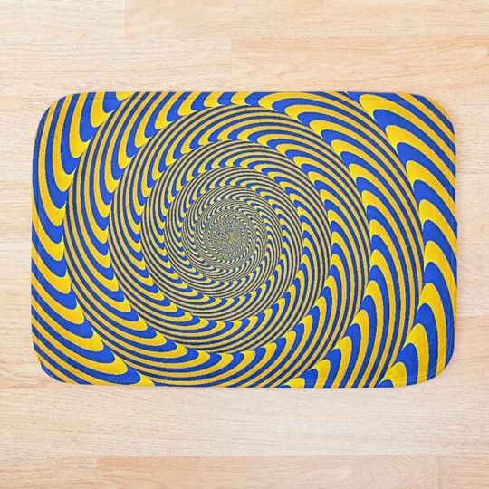 3D Spiral Optical illusion | Hypnotic Bath Mat