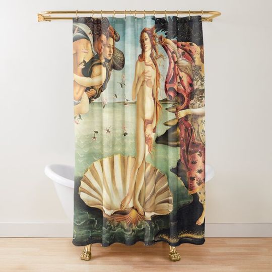 The Birth Of Venus (1485-1486) - Classic Art - Sandro Botticelli Shower Curtain