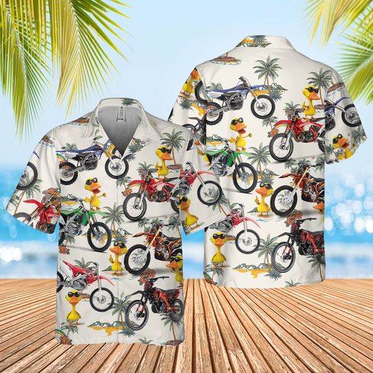 Dirt bike Hawaiian Shirt, Motocross Hawaiian Shirt