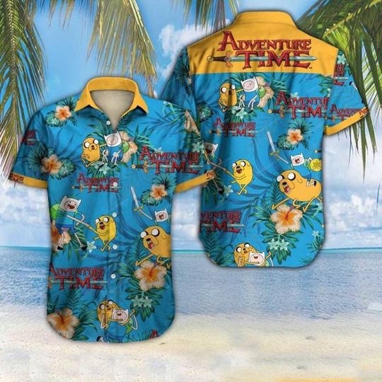 Adventure Time Hawaiian Shirt| Aloha button-up shirt