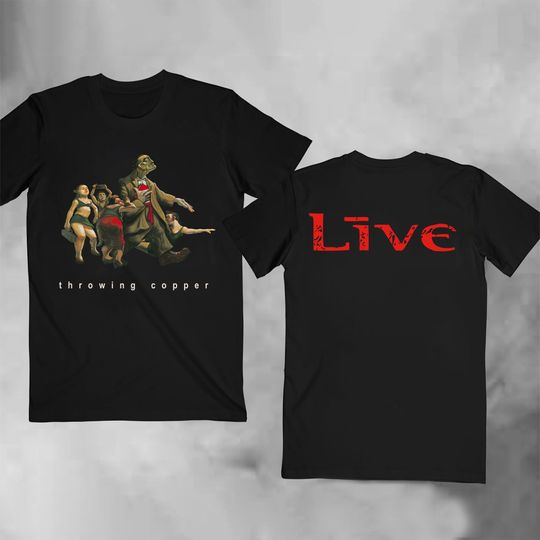 Live Throwing Copper T-Shirt, Vintage Live 1994 Throwing Copper Concert T-Shirt
