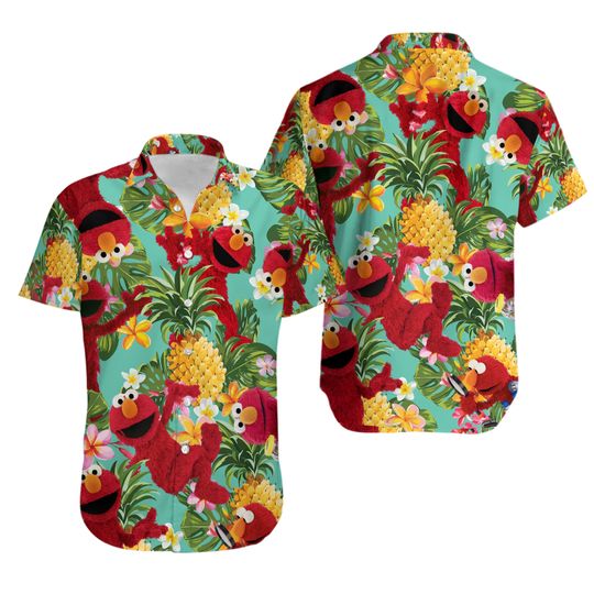 Elmo Sesame Street Tropical Hawaiian Shirt
