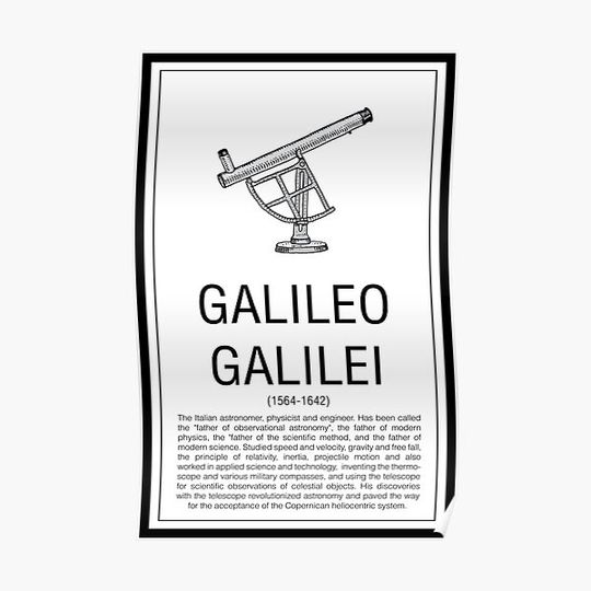 Galileo Galilei Premium Matte Vertical Poster