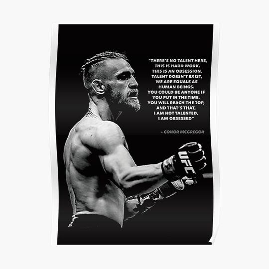 Conor Mcgregor UFC Quote Poster Premium Matte Vertical Poster