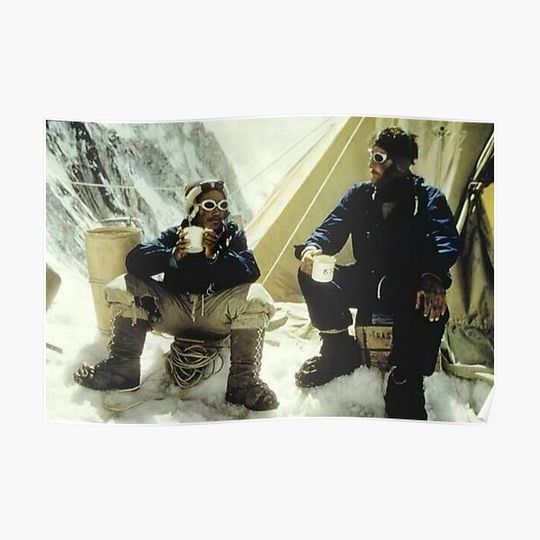 Tenzing Norgay Edmund Hillary First Men to Conquer Everest May 28 1953 Premium Matte Vertical Poster