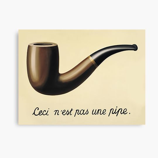 Rene Magritte - The Treachery of Images - This Is Not a Pipe Canvas