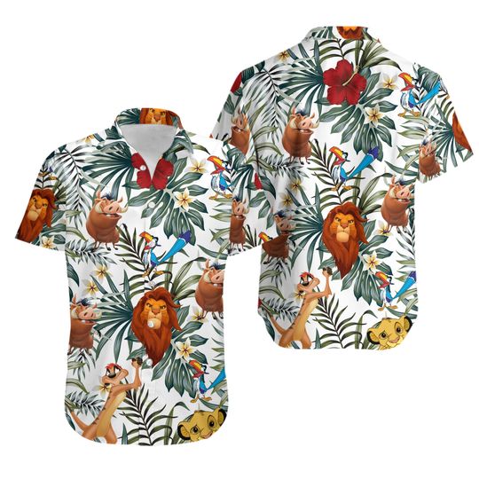 Lion King Hawaiian Shirt, Disney Hawaiian Shirt, Aloha Hawaiian Shirt, Vacation Hawaiian Shirt