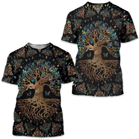 Unisex Celtic Tree Of Life 3D All Over Print T-shirt