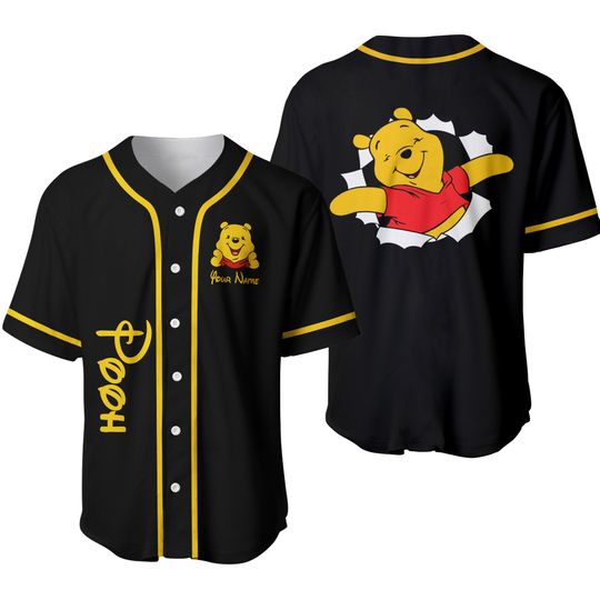 Pooh Baseball Jersey, Custom Pooh Shirt, Pooh Baseball Shirt