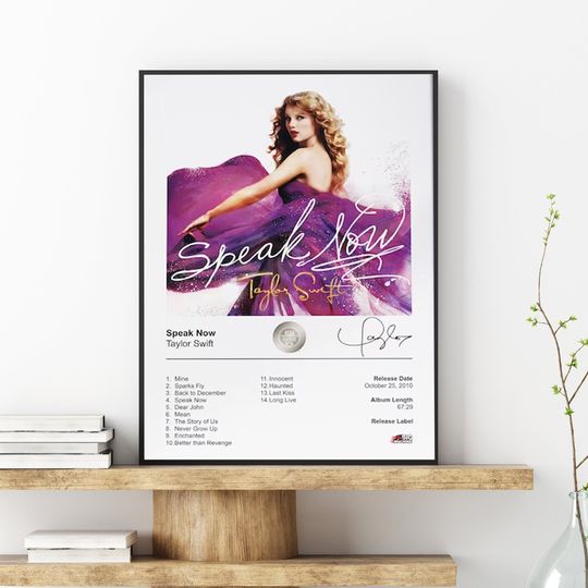 Taylor Poster, Album Cover Poster, Speak Now Album Cover Poster