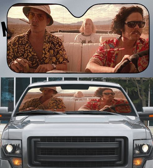 Las Vegas In The 1970s Car Sunshade, Raoul Duke And Dr Gonzo Auto Sunshade