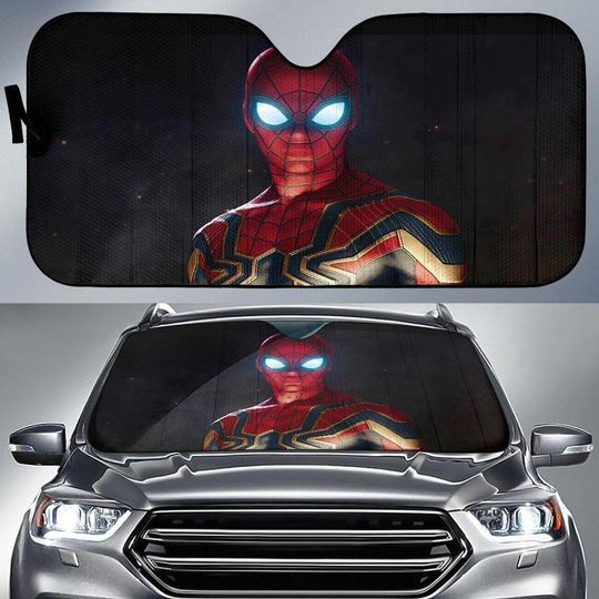 Spider Man Iron Suit Auto Sunshade Auto Car Windshield Window Sun Shade