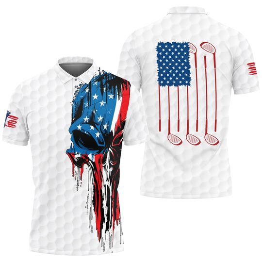 American Flag, Patriotic  Polo Shirt