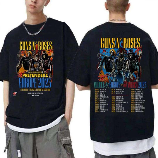 Vintage Guns N' Roses Shirt, Appetite for destruction Album Shirt, Guns N' Roses Tour 2023
