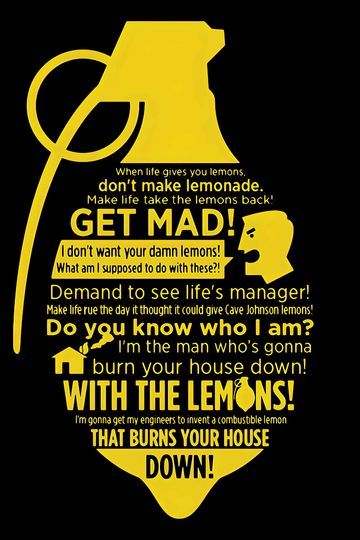 Combustible lemon Cave Johnson Premium Matte Vertical Poster