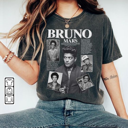 Bruno Mars Music Shirt K1, Bruno Mars Concert 2023 Retro Unisex Gift