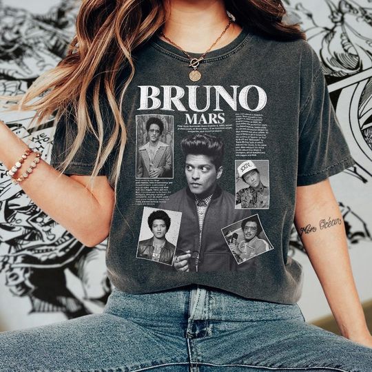 Bruno Mars Music Shirt , Bruno Mars Music Pop, Bruno Mars Concert 2023