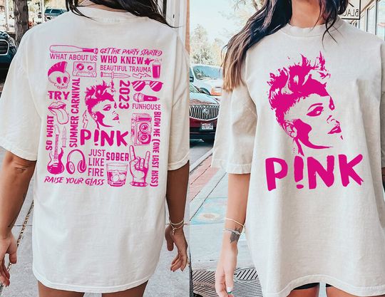 P!nk Pink Singer Summer Carnival 2023 Tour T-Shirt, Music Tour 2023 Shirt