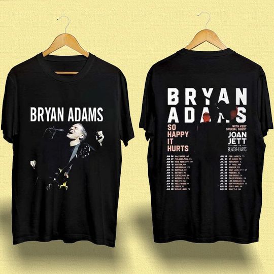 Bryan Adams Tour 2023 T-Shirt, So Happy Hurts Tour T-Shirt