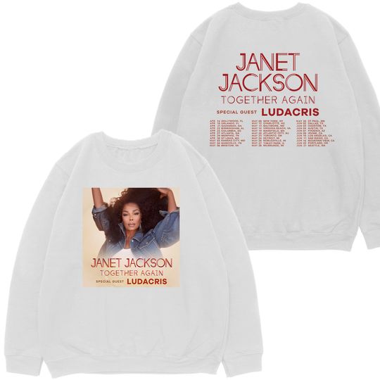 Janet Jackson Tour 2023 Sweatshirt, Together Again Tour Shirt, Gifts for Fan