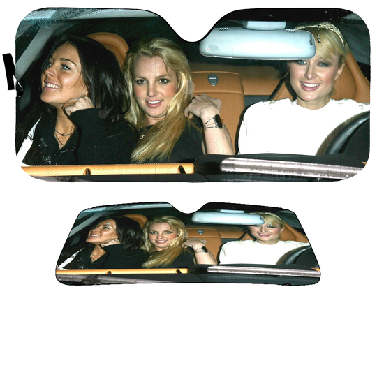 Paris Britney Lindsay Car Sun Shade, Funny Britney On Auto Sunshade