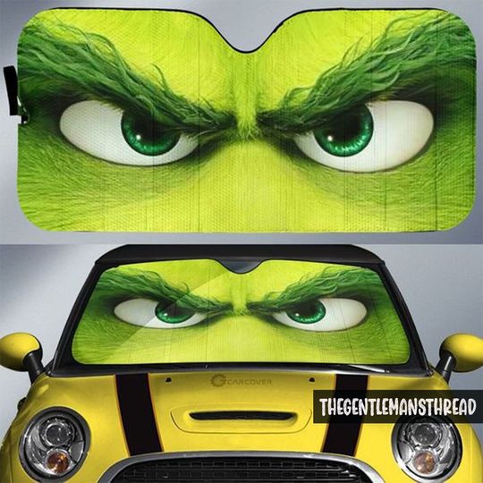 Angry funny character Car Sun Shade, funny character Driving On Auto Sunshade