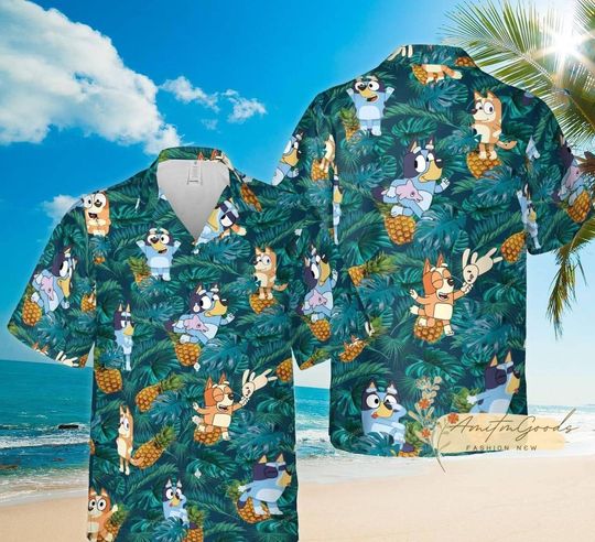 BlueyDad Hawaiian Shirt, BlueyDad Birthday, BlueyDad Family Shirt