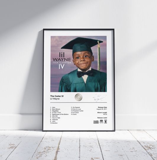 Lil Wayne Poster - Tha Carter IV Album Cover Poster