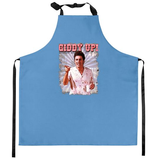 Giddy Up Cosmo Kramer Kitchen Aprons, Seinfeld Kramer Kitchen Aprons