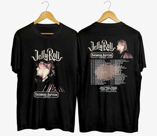 Jelly Roll 2023 Tour Shirt, Jelly Roll Backroad Baptism 2023 Tour Shirt, Music 2023 Tour Shirt