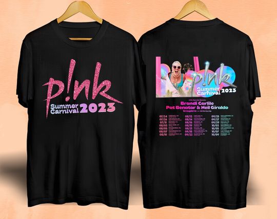 Pink Tour Shirt,P!nk Pink Singer Summer Carnival 2023 Tour Two Sided Shirt,Pink Fan Lovers Shirt,Music Tour 2023 Shirt