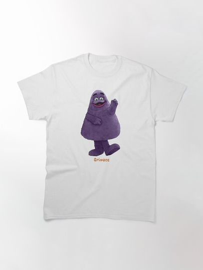 1970s Big Burger Joint Purple "Grimace" Monster Mascot Character Classic T-Shirt