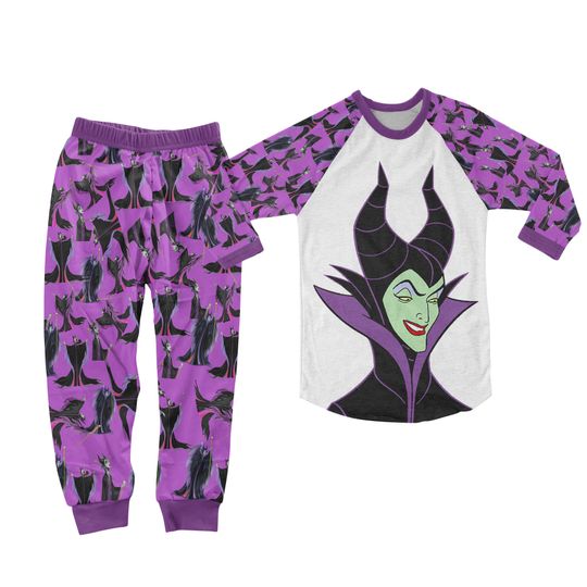 Big Maleficent Purple Disney | Family Matching Pajamas Set